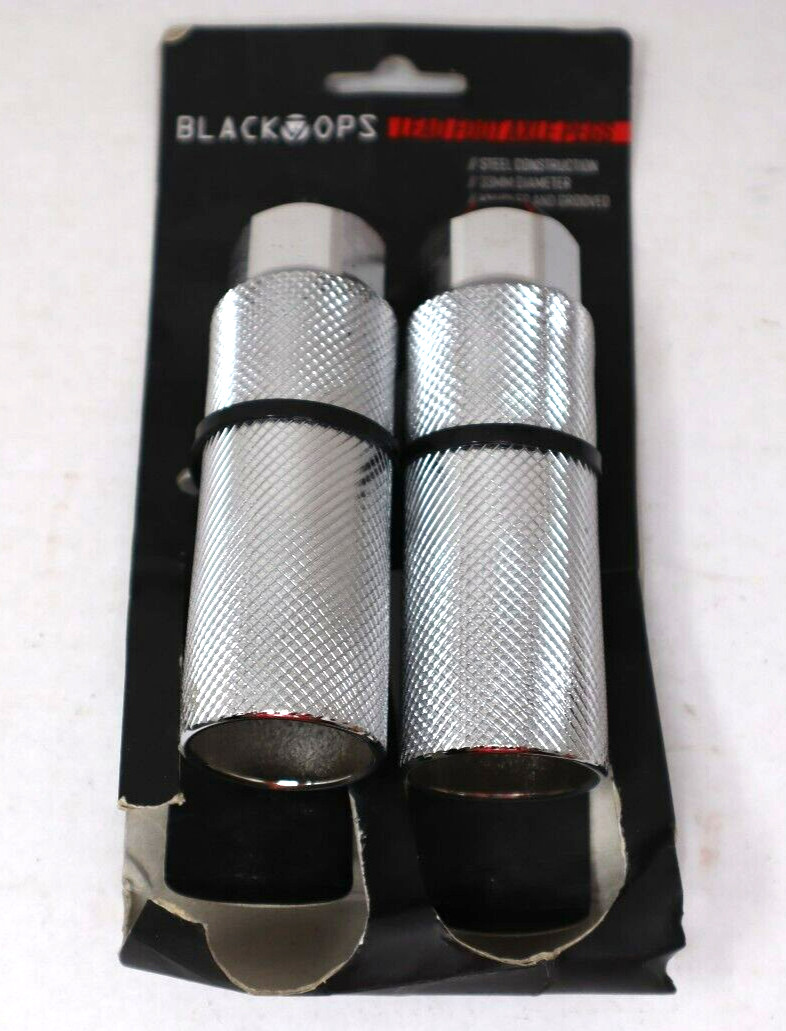 Black Ops Knurled Grooved 33mm Dia Thread On 3/8″ x 26T Lead Foot Axle Pegs