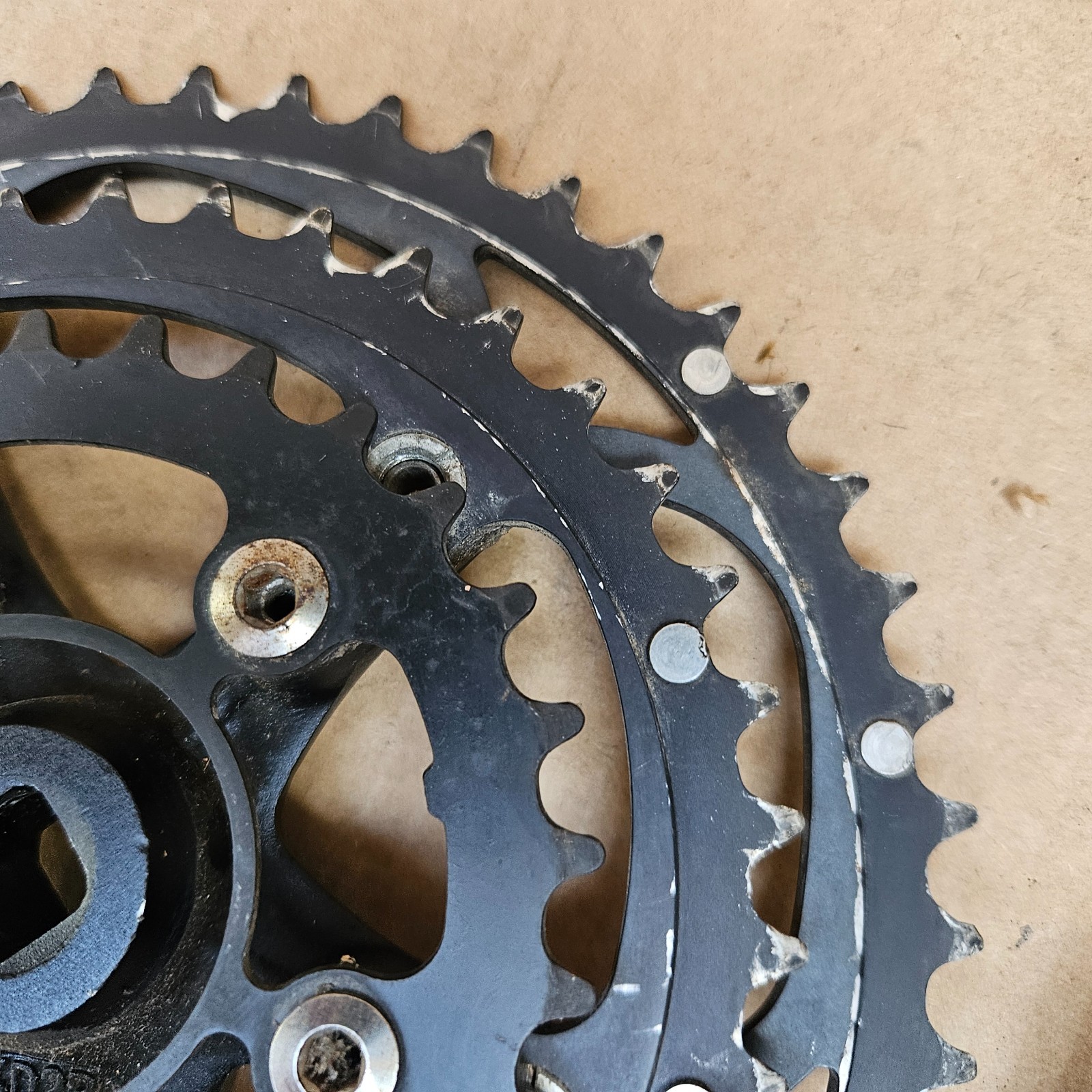 Sugino XD2L Forged Triple Road Touring Bike Crankset 175mm 48/38/28 Black XD2