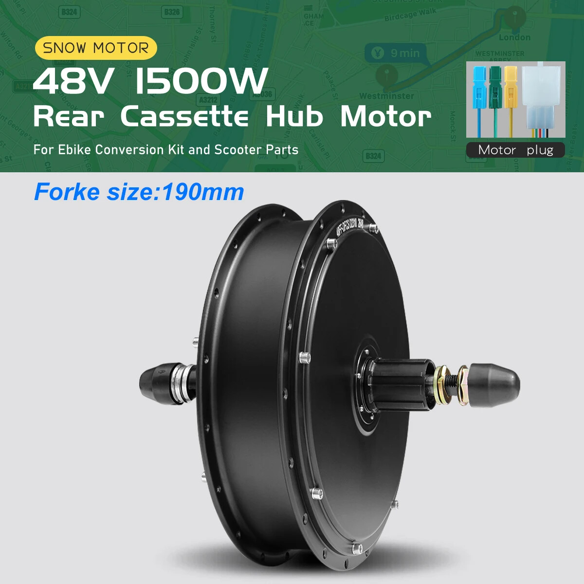 48V 1000W 1500W 2000W 20 24 26» Snow Fat E-bike Brushless Front/Rear Hub Motor