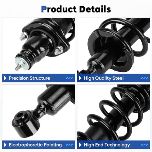 Rear Pair Struts Assembly w/Coil Spring Shock Absorber Fit for Honda Civic