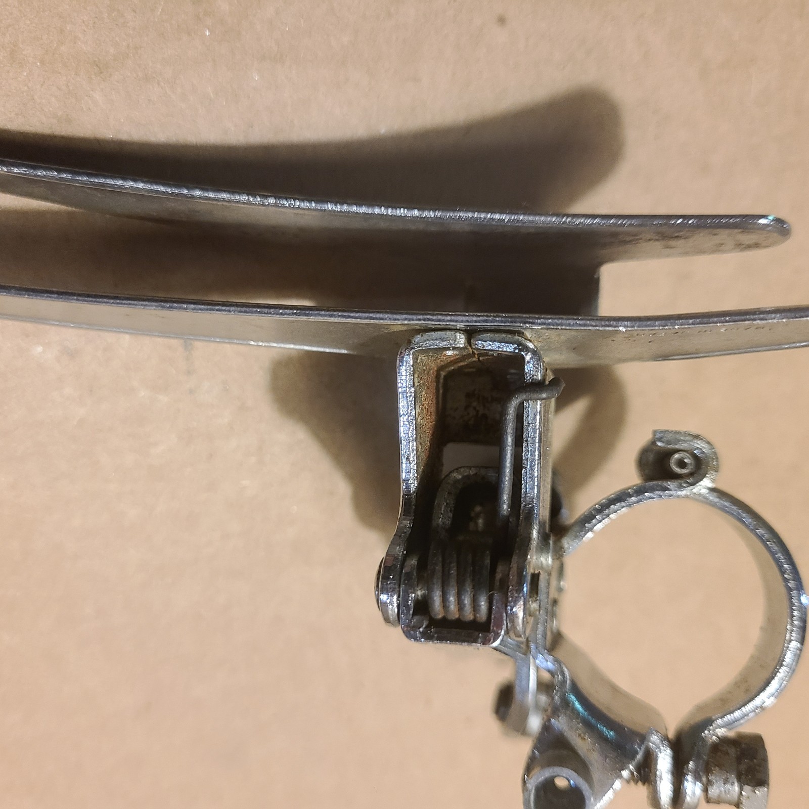 Vintage 70s Shimano Thunderbird Double Front Derailleur Chrome 28.6mm Japan