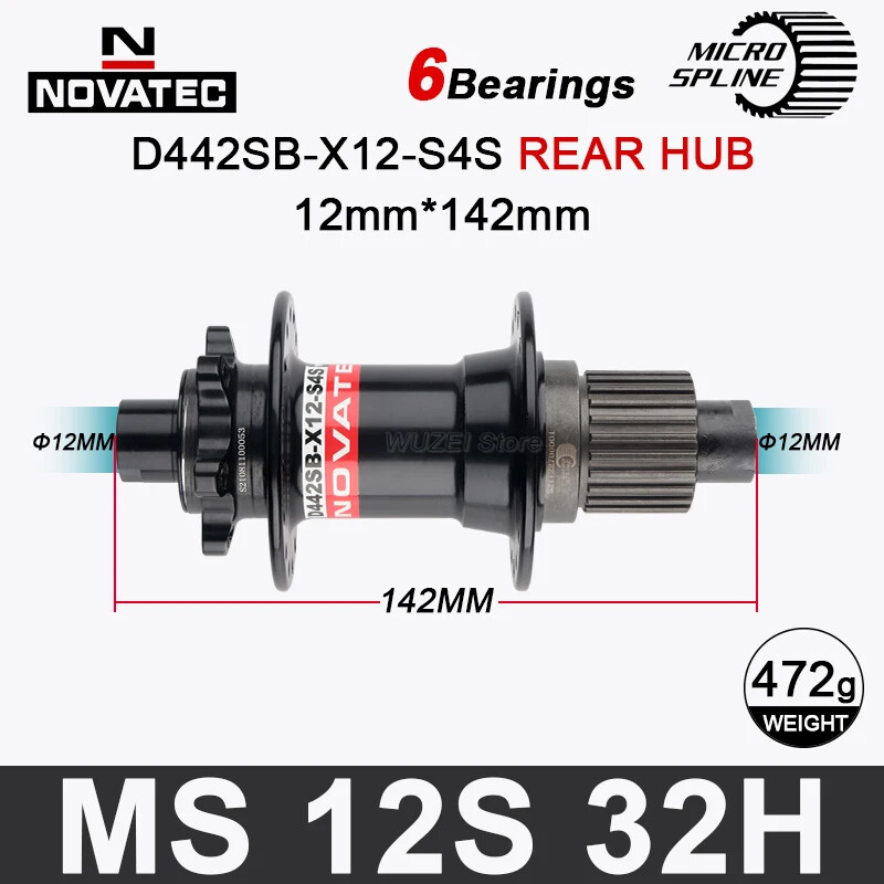 32 Holes Mtb Bicycle Hub Axle Boost Front 2 Rear 6 Bearings Bicycle Hub