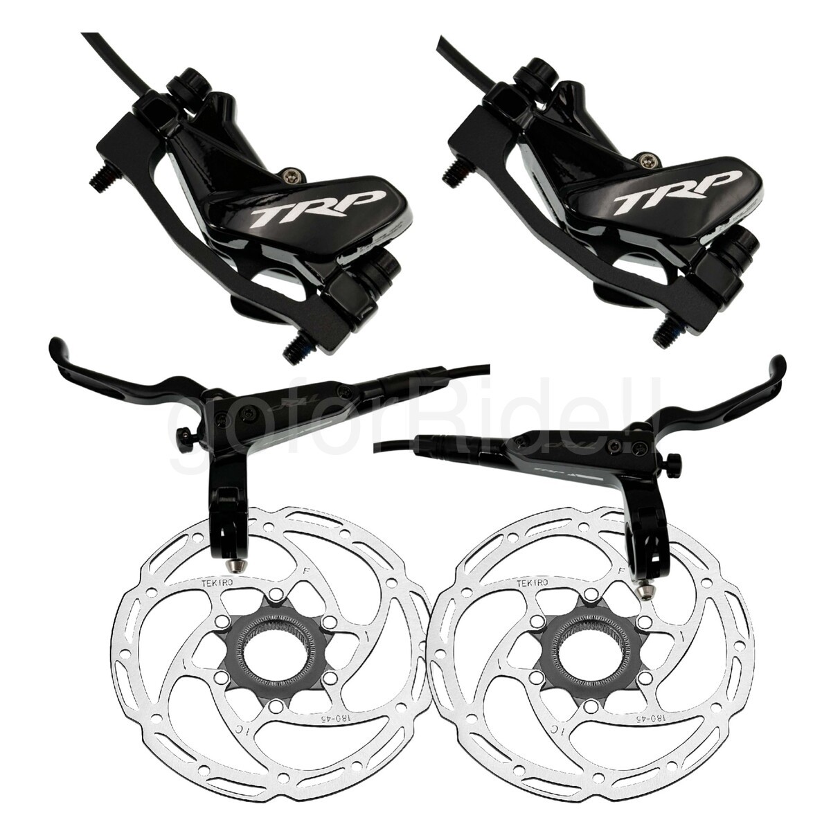 Trail EVO by TRP DH 4 Piston Hydraulic Disc Brake Front&Rear Set+2x180mm Rotor