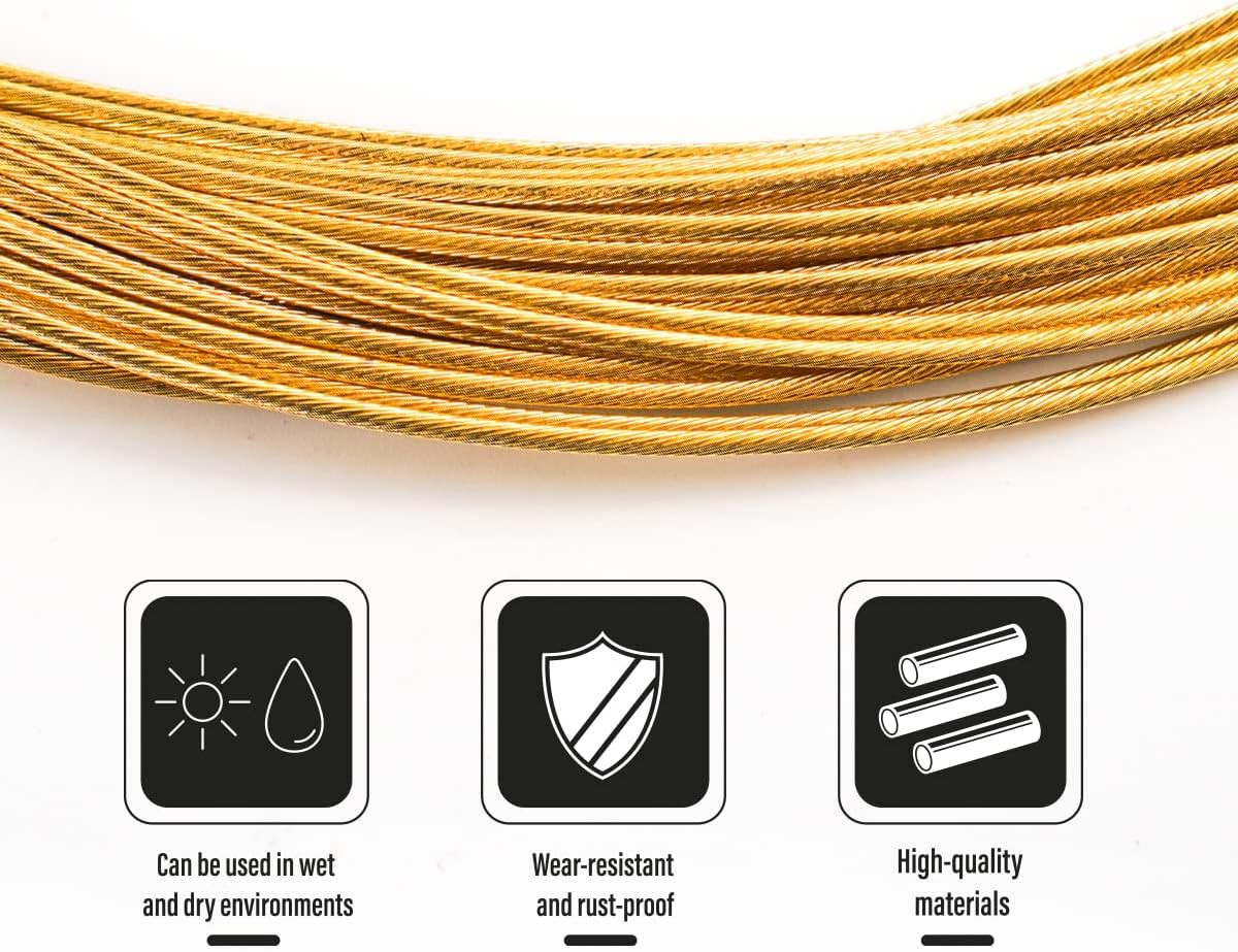 Pro Slick Polished Bike Shifter Cable for Shimano/SRAM|Mountain Bike，Road Bike，M