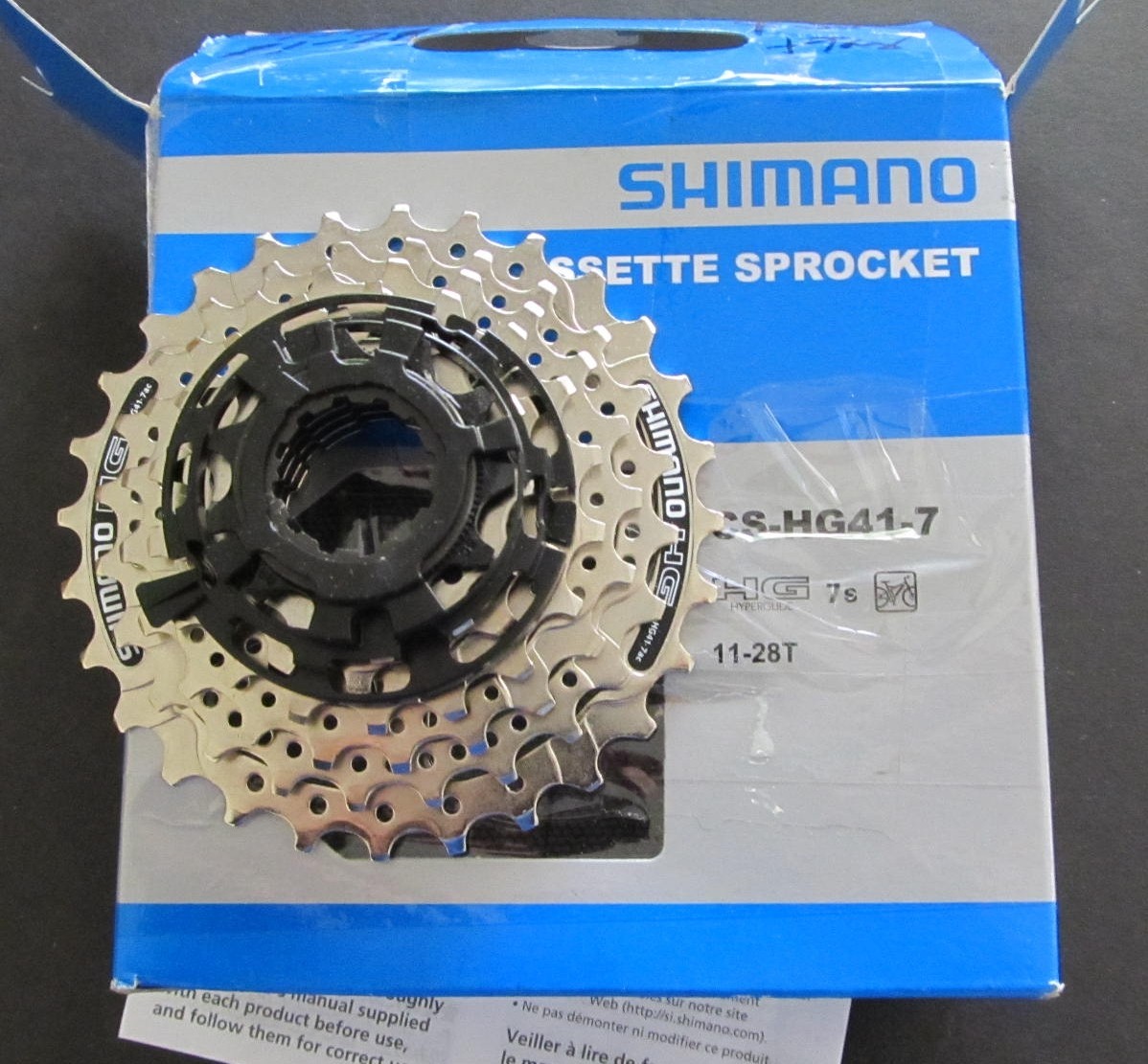 Shimano Acera 7-Speed 11-28T Cassette, Silver – CS-HG41-7 – NEW