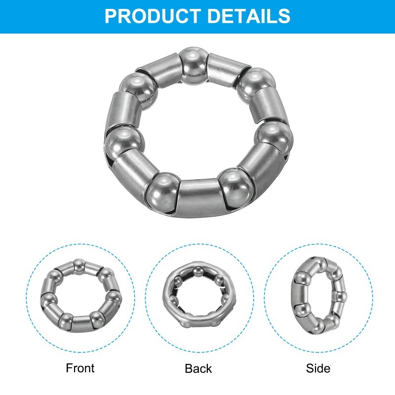 4 Pack Bicycle Bearings Bike Ball Crank Bearing 38mm x 7 Balls Silver