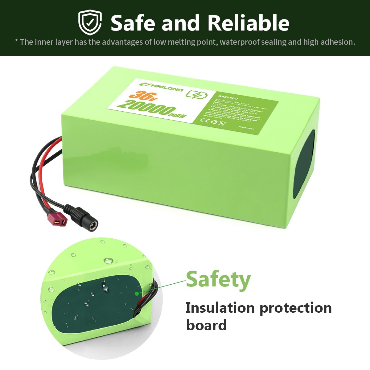 EBIKE BATTERY LITHIUM Li-Ion 36V 20AH ≤1000Watt Motor Bicycle E Bike BMS&Charger