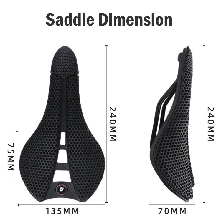 3D Print Bicycle Saddle Comfortable 7X7mm Saddle MTB/Road Bicycle Seat 240X135mm
