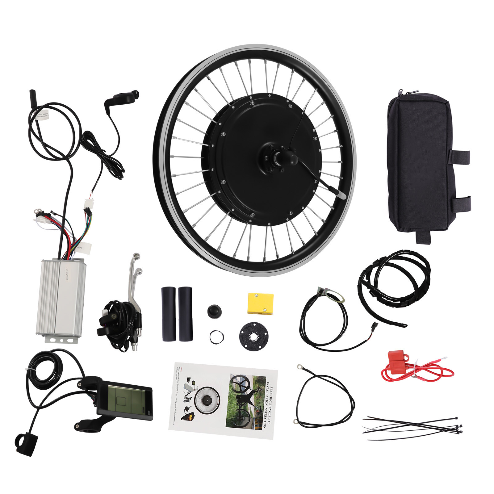 20 Inch Electric Bicycle Front Wheel Hub Motor E-bike Conversion Kit 500W 340RPM