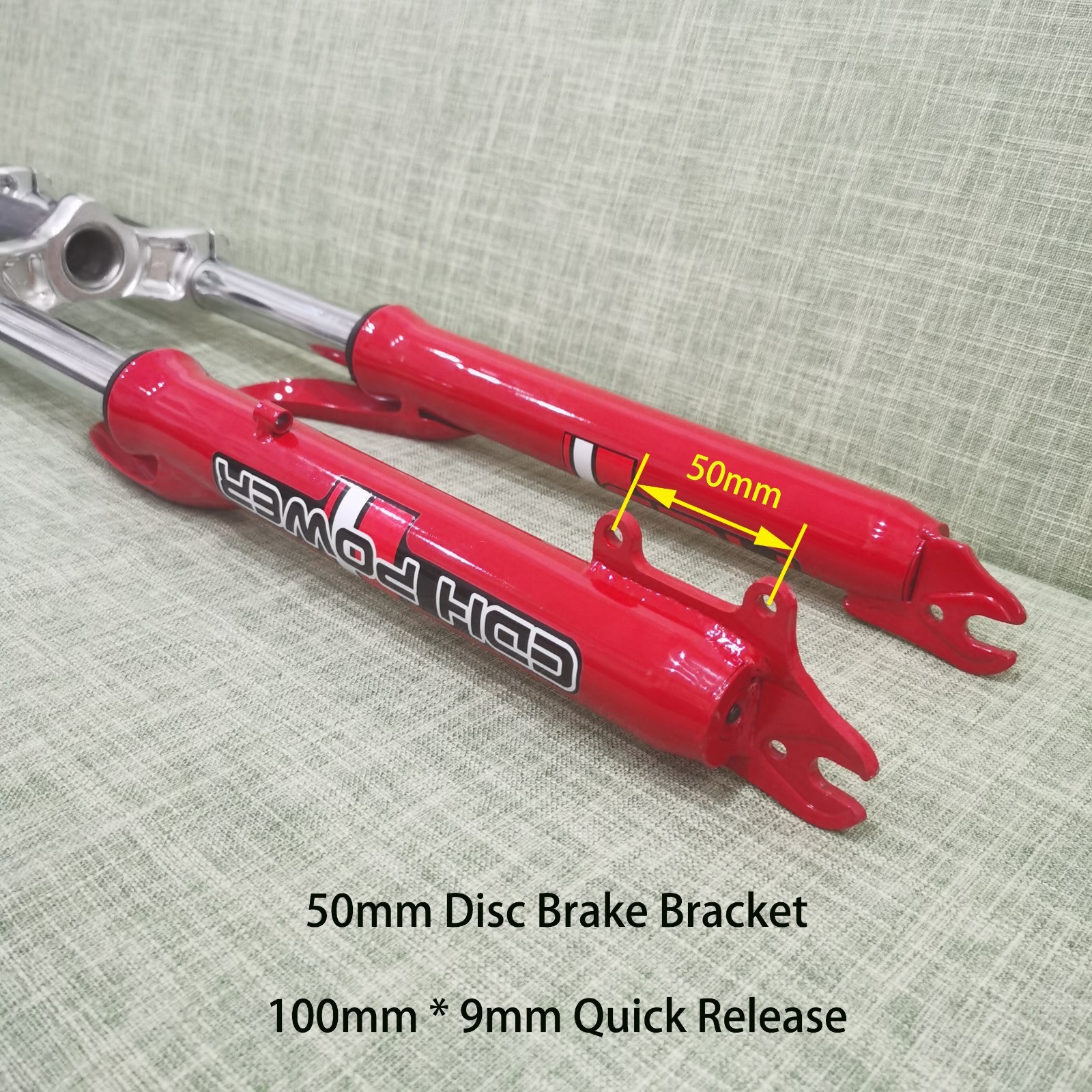 CDHPOWER 26″ Aluminum Mag Wheels Set & Red Bike Fork & Headset-Motorized Bicycle