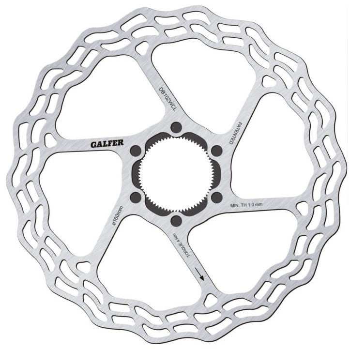 Galfer 160mm Rotor, 1.8mm, Road CL, Black/Silver