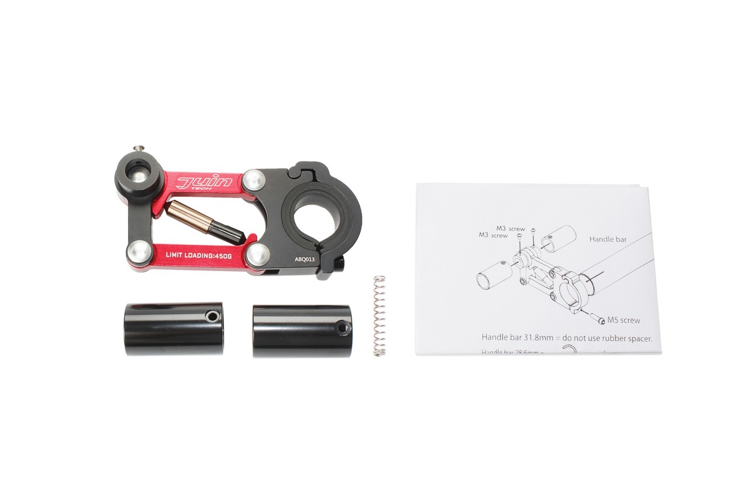 Juin Tech AB1 Suspension Handlebar Extention Mount For Bike Scooter Use