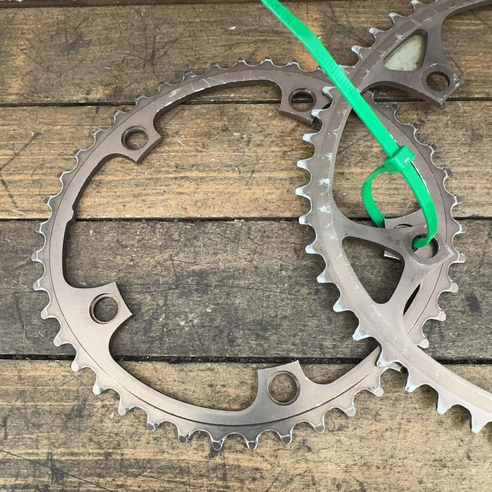 Vintage Shimano Biopace Chainring Set 42 Tooth 130 BCD 5 Arm Road Bike Oval 42t