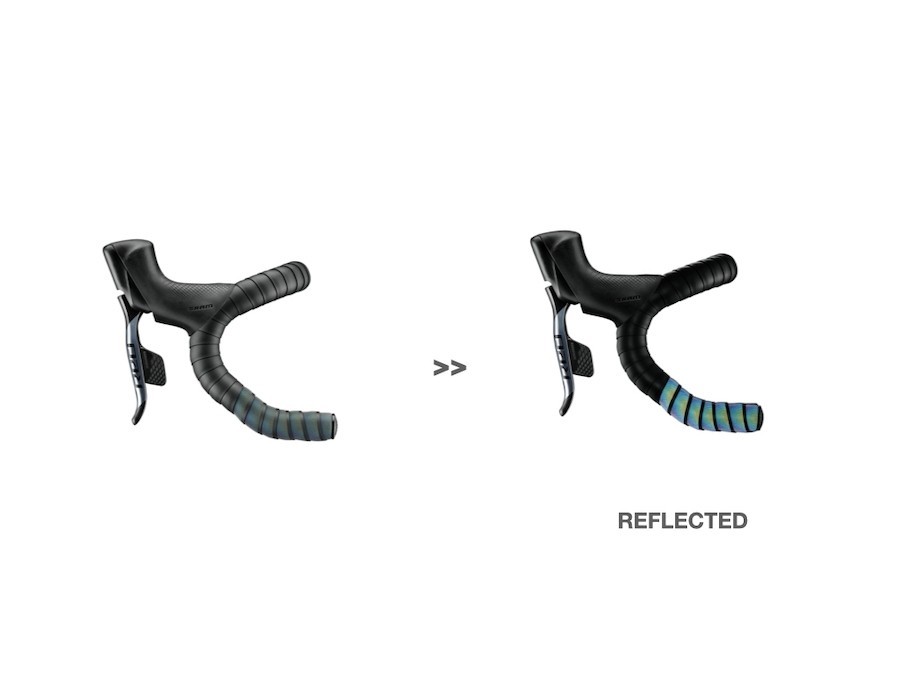 Ciclovation Leather Touch Handlebar Tape Cyclone Spectrum Blue Reflective