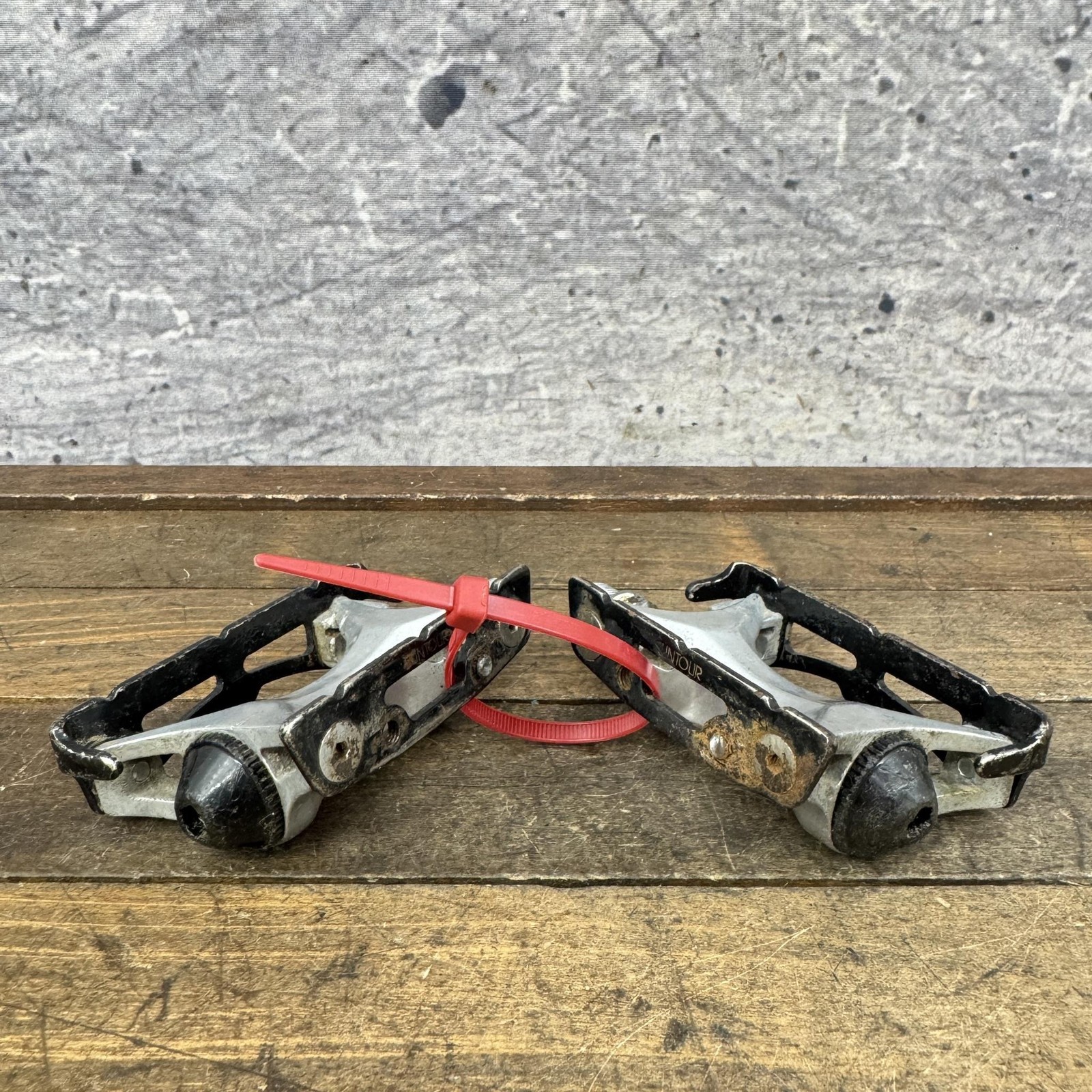 Vintage Suntour Cyclone Pedals 9/16 In Road Bike Platform Japan Silver 80s