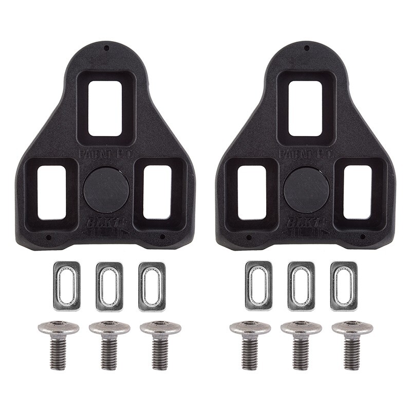 Exustar Look Delta Road Bike Cleats Black 0 degree float Hardware Included
