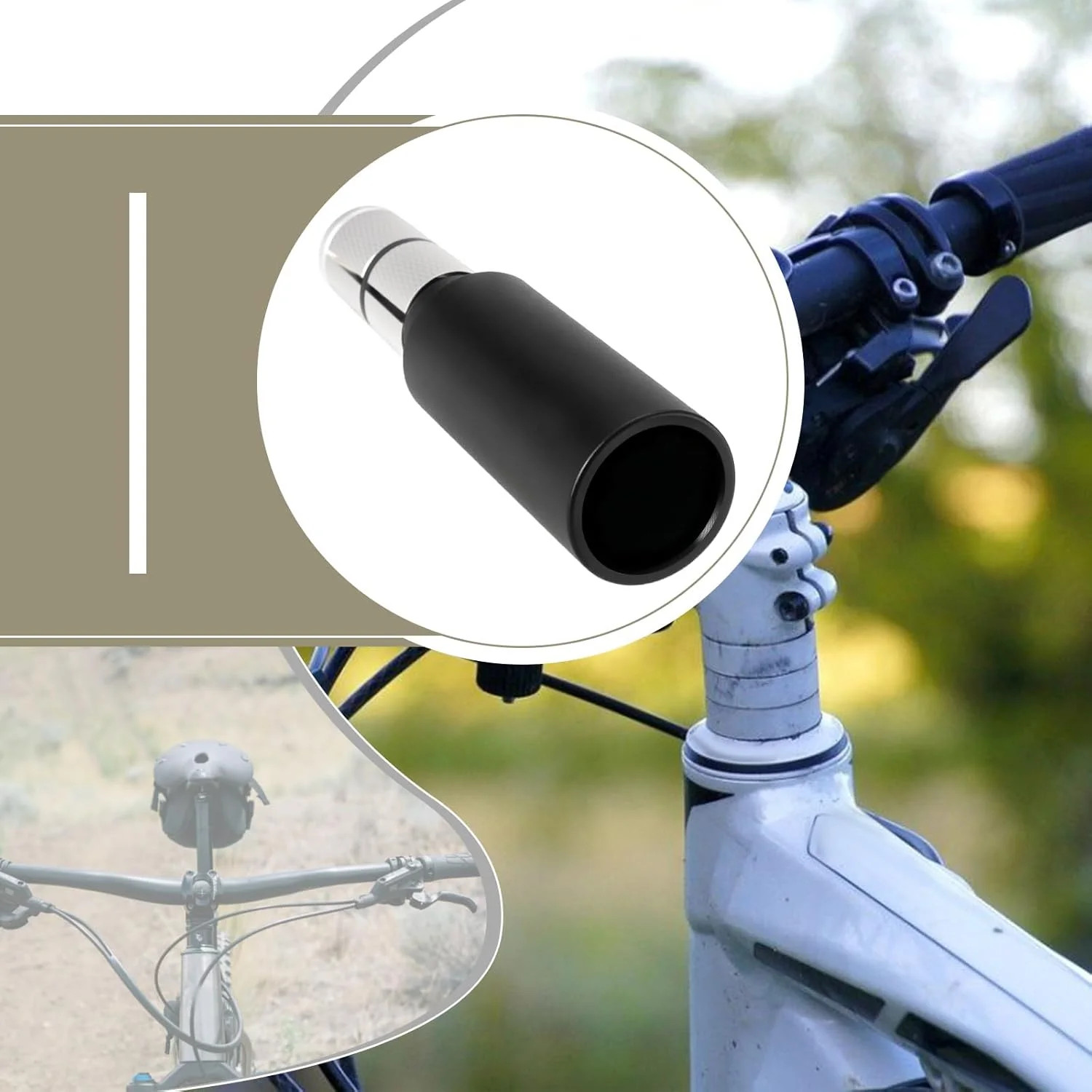 1pair Bicycle Flat Bar Extender Aluminium Alloy MTB Bike Handlebar Bar End Exten