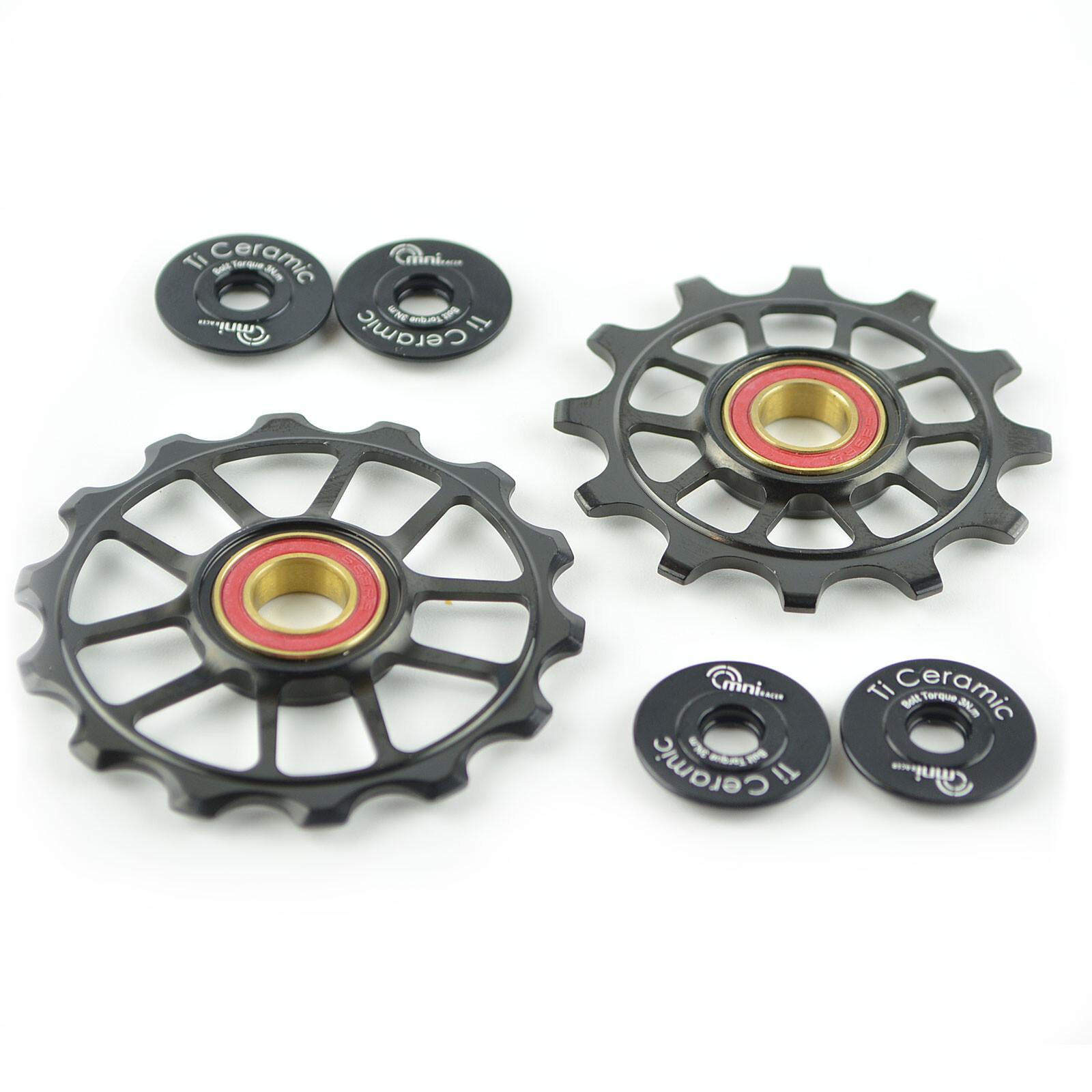 OMNI Racer Worlds Lightest OVERSIZE Ti Ceramic Derailleur Pulleys SHIMANO/SRAM