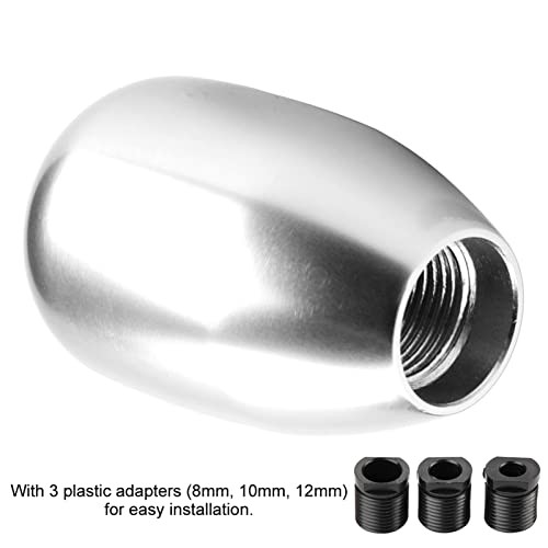 2.25 Inch Universal Manual Gear Shift Knob – Direct Replacement 6 Speed Silver