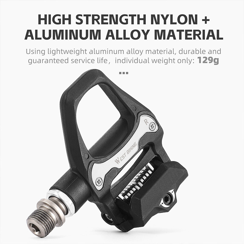 WEST BIKING Bike Flat/SPD Self-locking Pedals Cycling Cleat Sealed Bearing Pedal