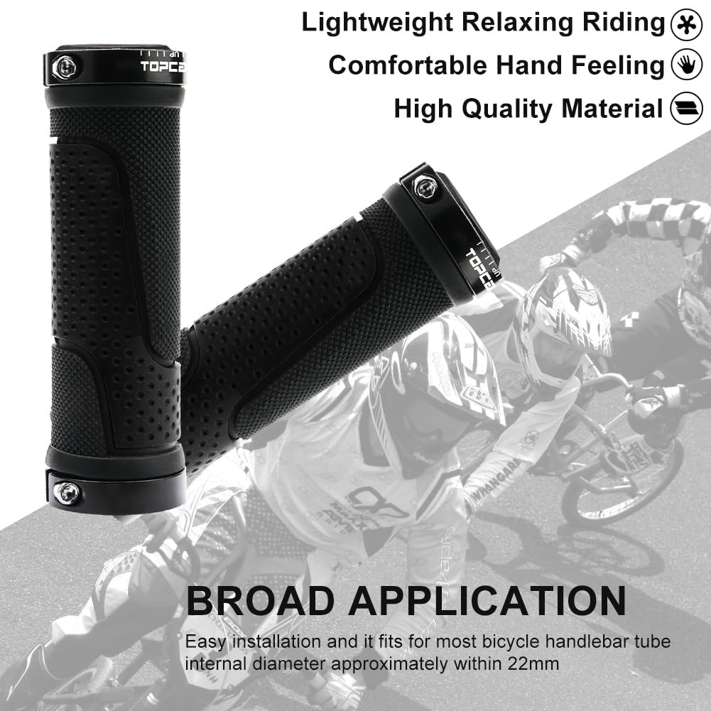 Bike Handlebar Grips,Short Mini Bicycle Handlebar Grips TwoColor Rubber Bike …