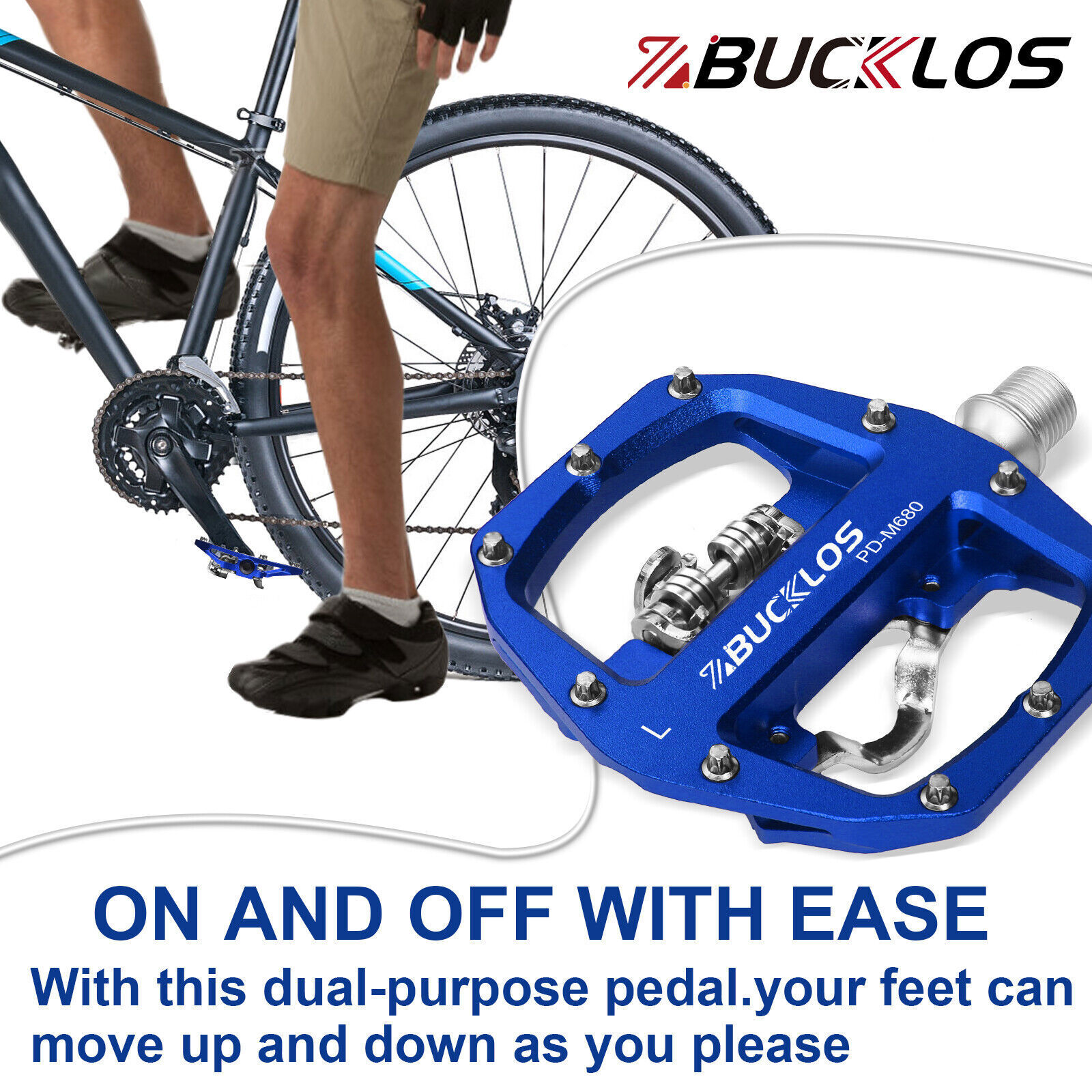 SPD Pedal Clipless Pedals 9/16″ Mountain Bike Pedals Dual Platform Multi-Purpose