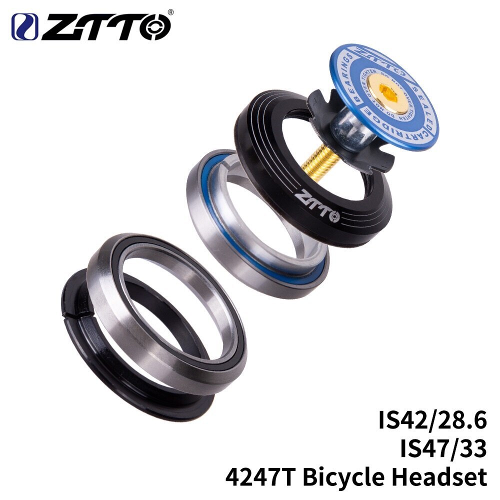 Bike Bearing Headset 42mm 47mm 1 1/8″-1 1/4″ 33mm Tapered Tube fork Headsets