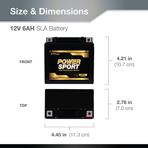 ETZ7S / YTZ7S Motorcycle Battery – 12V 6Ah 160 CCA Powersports Batteries, AGM