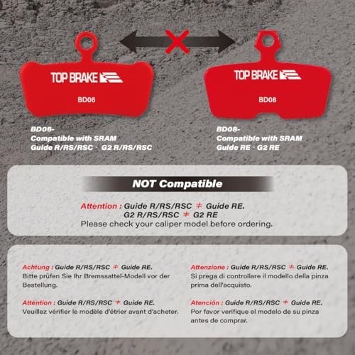 High-Performance MTB Disc Brake Pads for SRAM Code, Guide, G2, AVID – Enduro, Tr