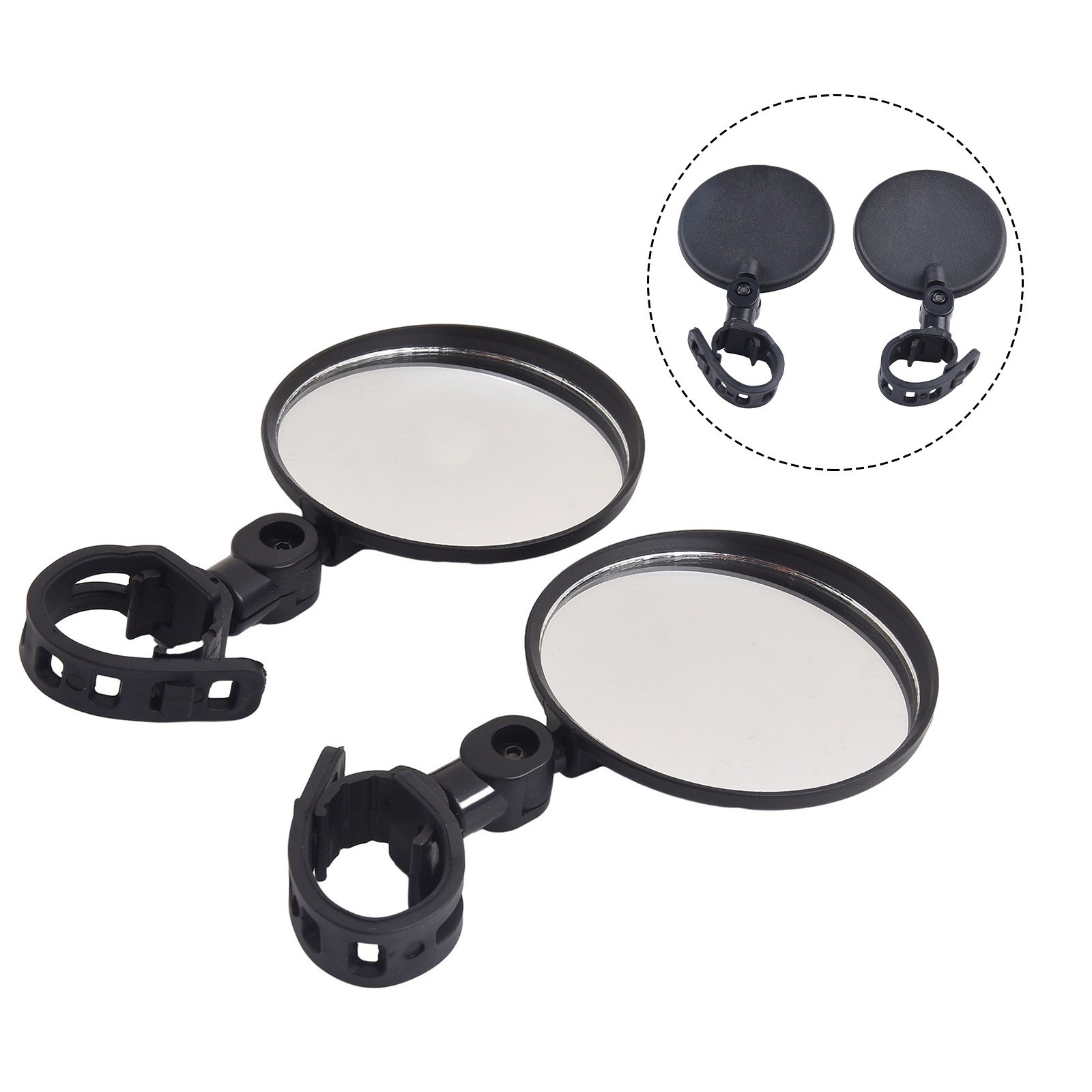 Handlebar Rear View Glass 5.1*5.1cm Accessories Adjustment Mirror Multi-Angle