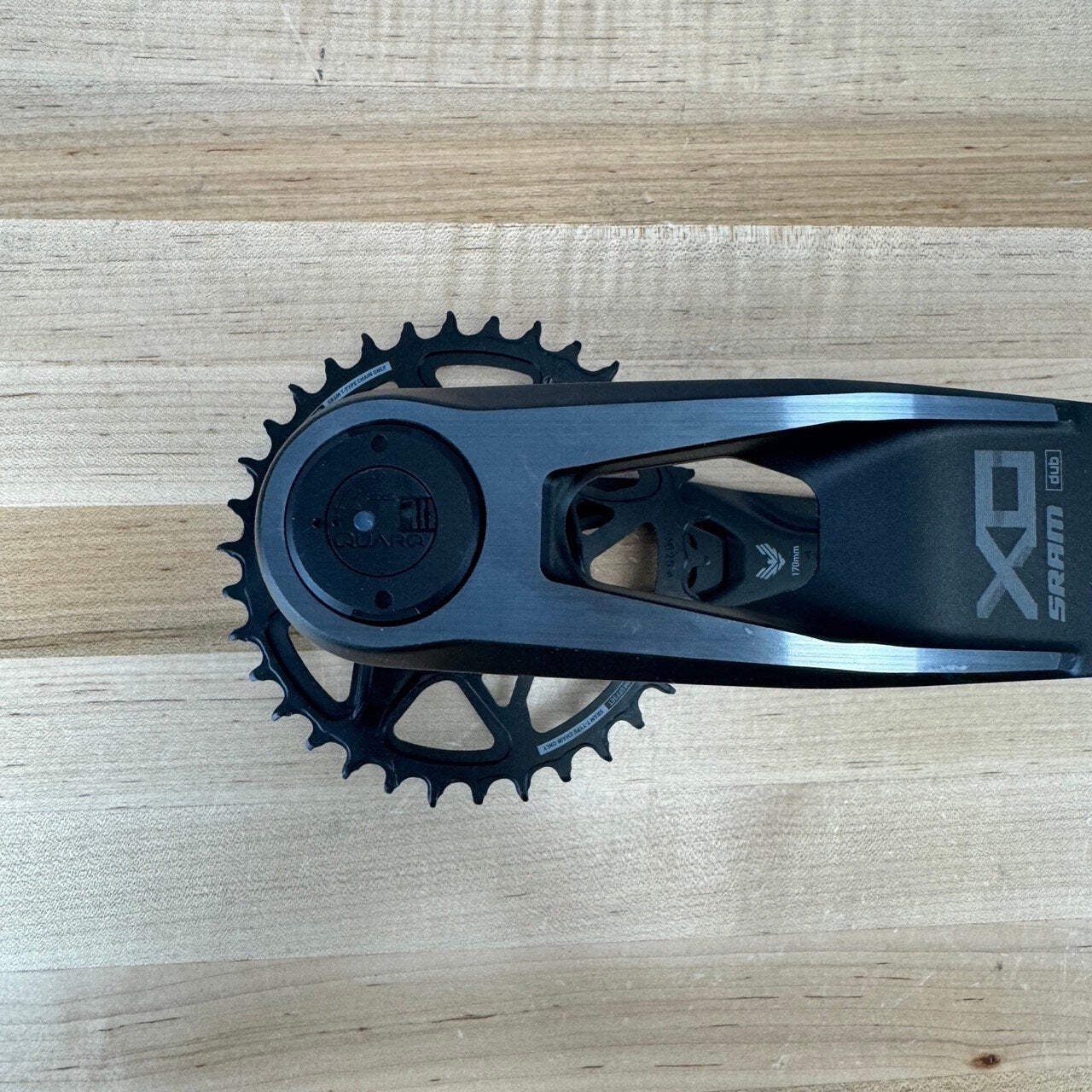 Low Mile SRAM Eagle X0 T-Type AXS 170mm 34T Power Meter Crankset with Chainrings