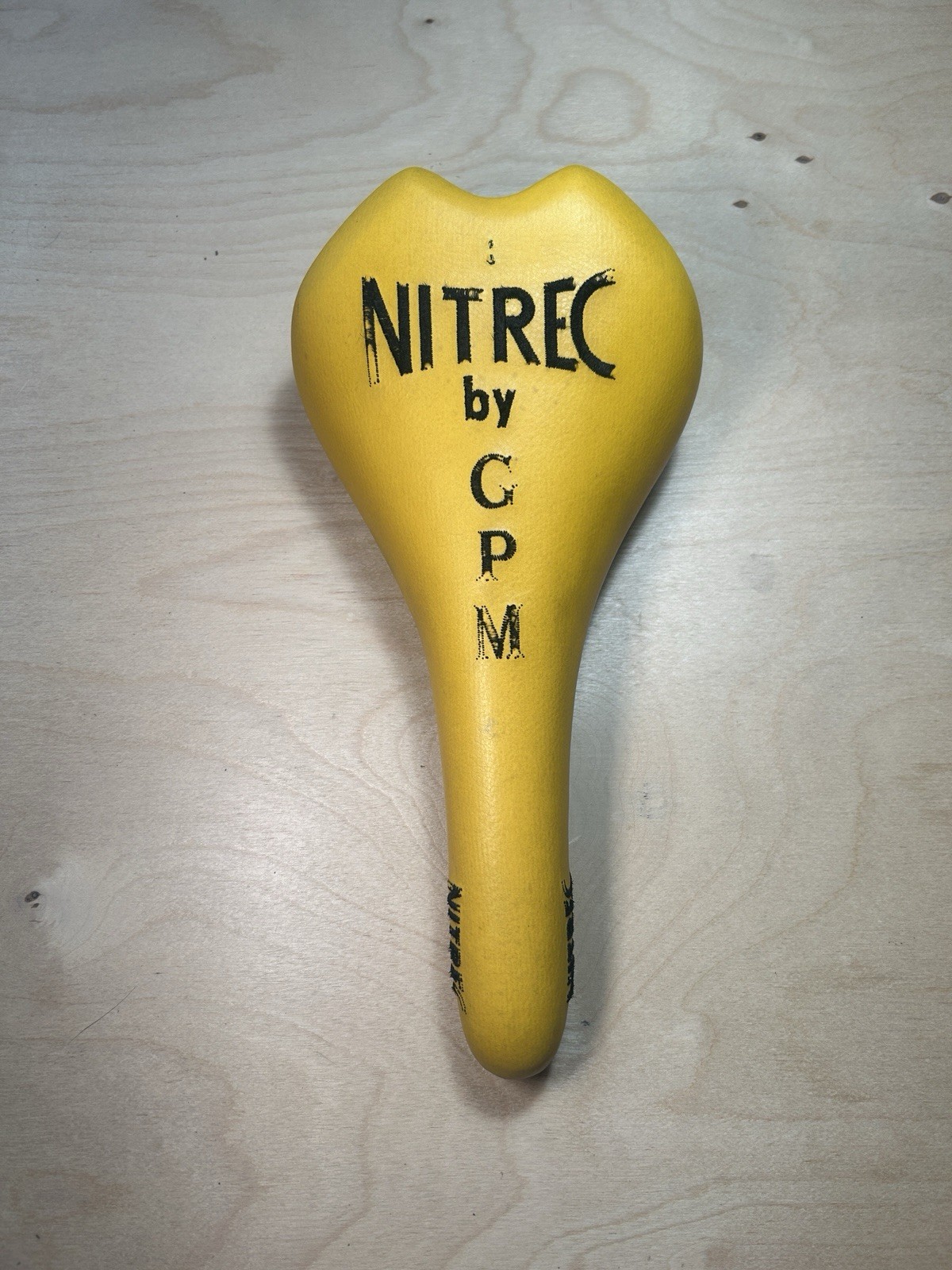 Gipiemme GPM Vintage Italian Saddle Yellow Leather Rails