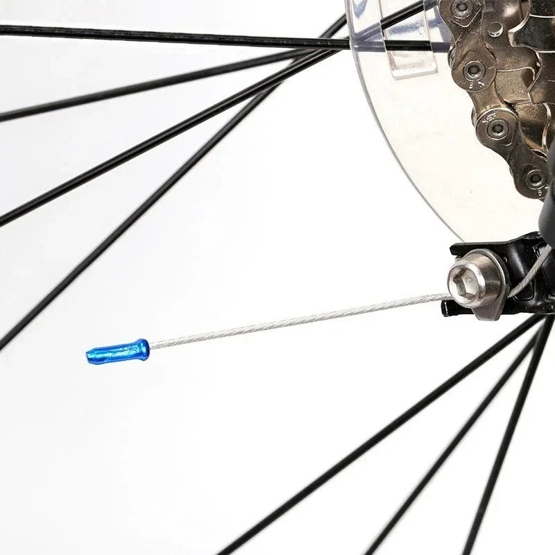 100PCS Aluminum Bicycle Brake Shift Cable End Caps Crimp Tips for Bike Cables