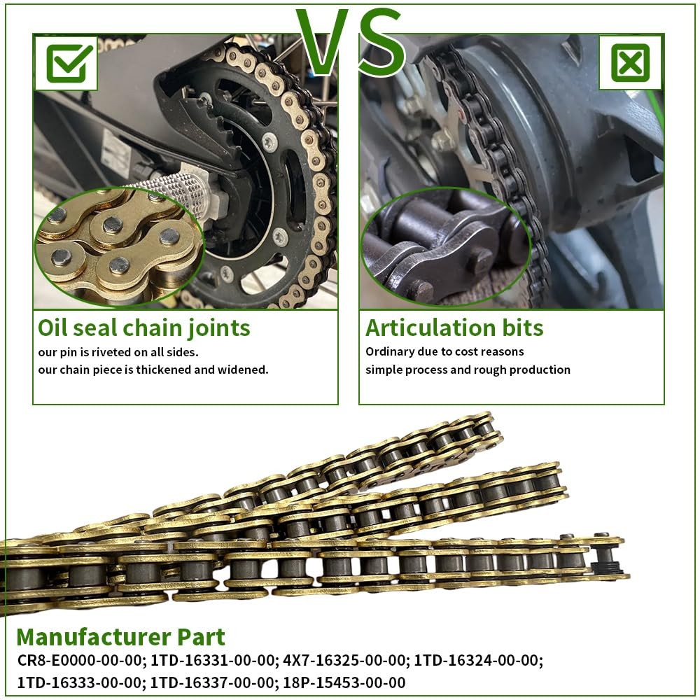 Gold 520 X-Ring Chain 112 Links – UniversalEnhanced Durability & 112
