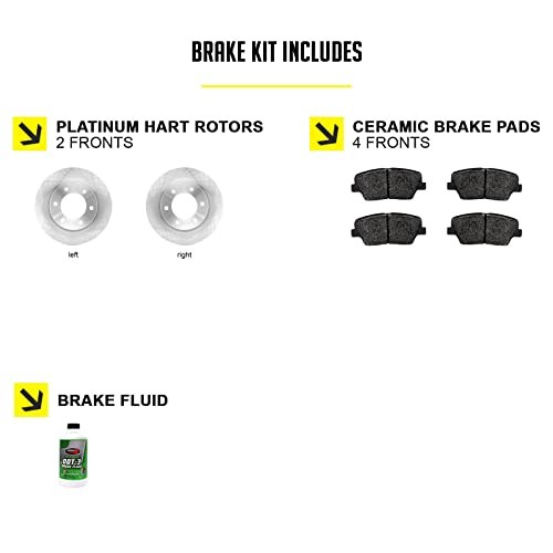 Front Brakes and Rotors Kit |Front Brake Pads| Brake Rotors and Pads| Ceramic