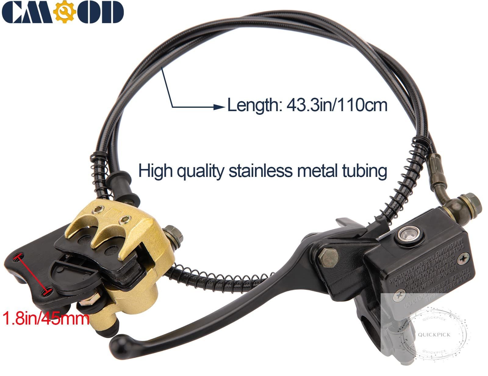 Front Disc Brake Master Cylinder Caliper Assembly for 50cc 70cc 90cc 110cc 125cc