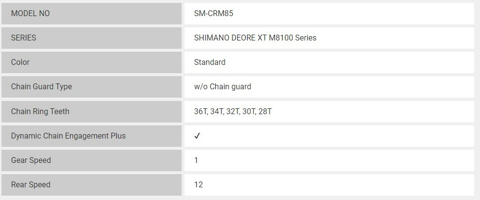 Shimano Deore XT FC-M8100 FC-M8120 Crankset Hollowtech II Boost