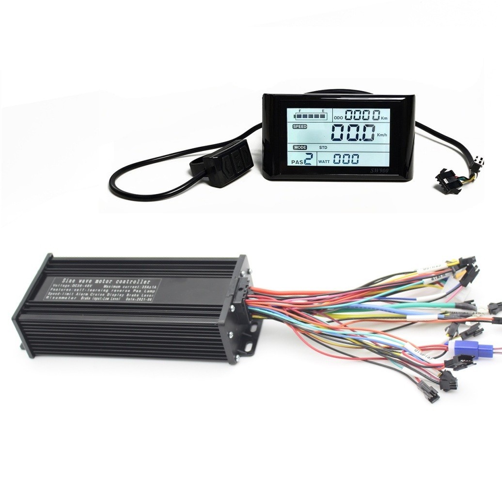 36V 48V 52V 35A 1000W 3-Mode Sine Wave Ebike Controller SW900/EN06/UKC1 Display