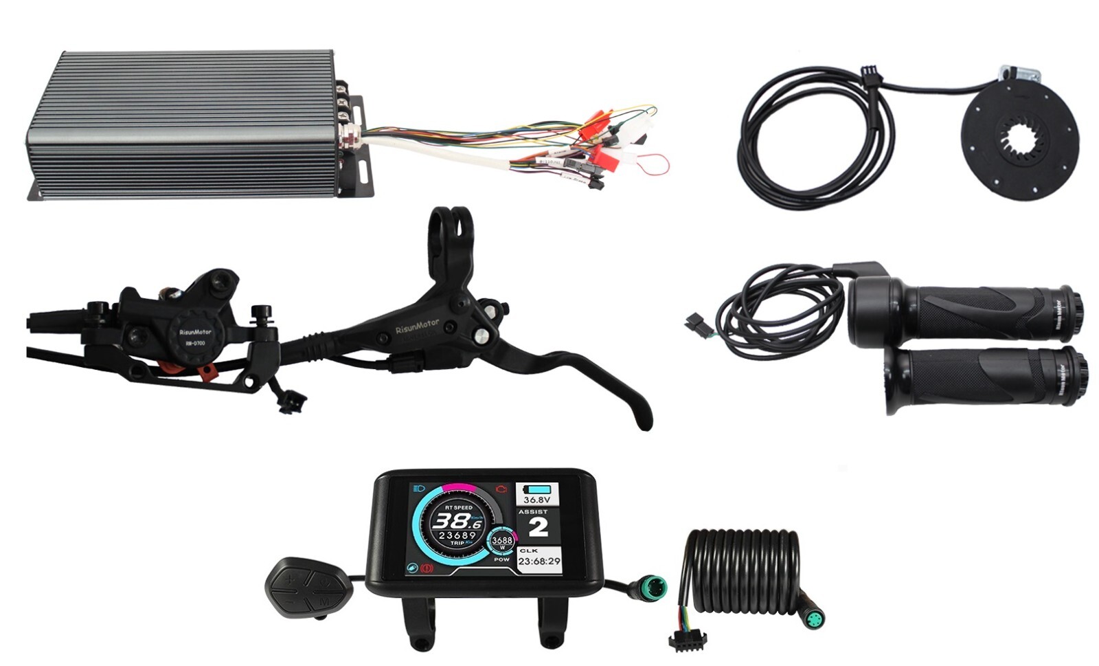 48V-72V 3000W-5000W eBike Conversion Kit Rear Wheel for Fat Tire 20/24/26×4.0