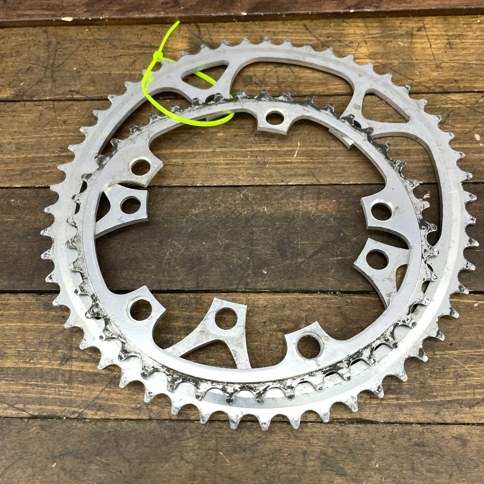 Vintage Shimano 600 Biopace Chainring Set 130 BCD 52 42 Tooth Ring 52t 42t 80s