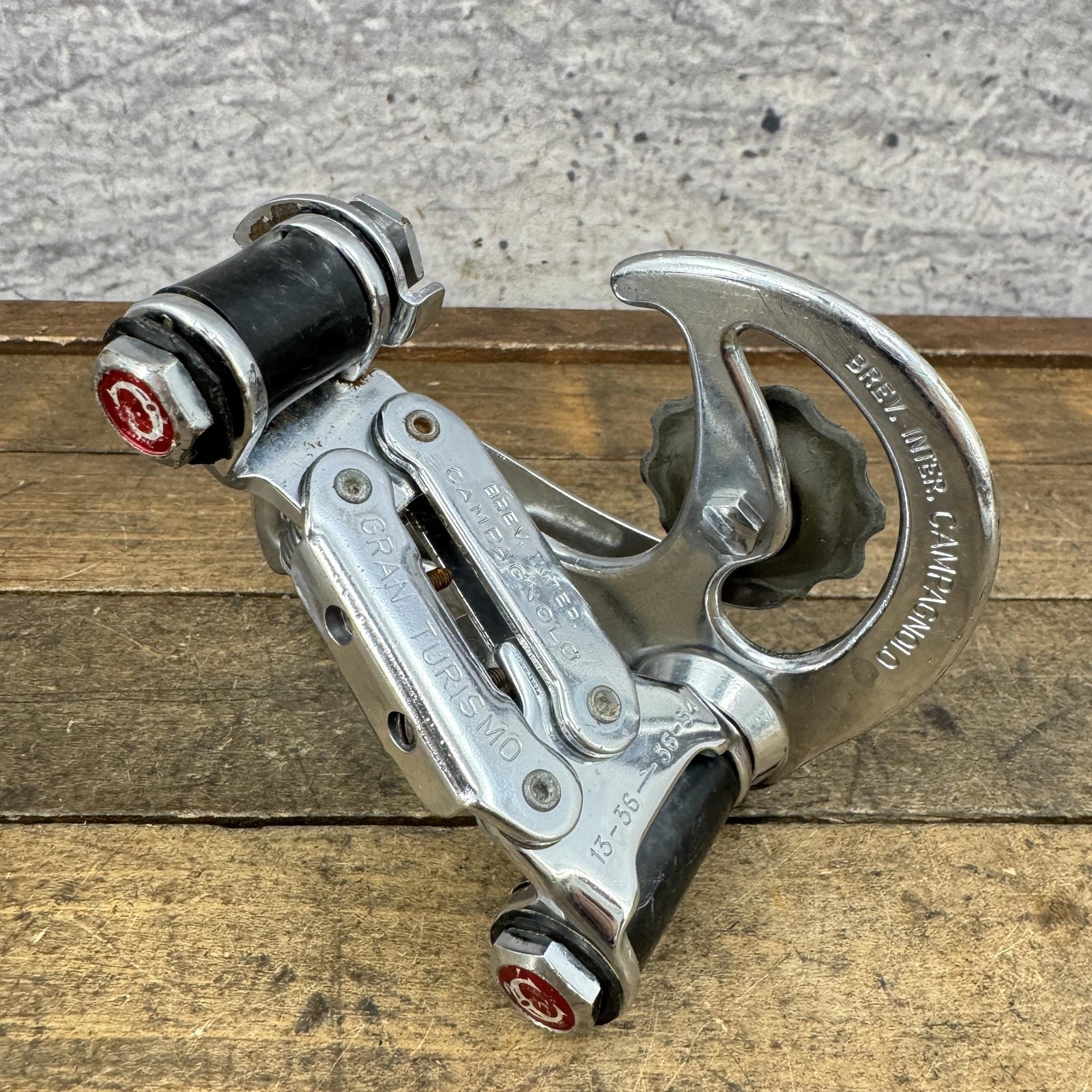 Vintage Campagnolo Gran Turismo Rear Derailleur Long Cage Silver Italy 390g