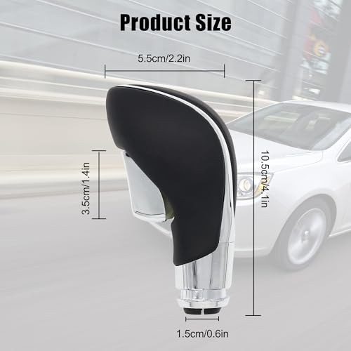 Automatic Gear Stick Shift Knob Black Fit for Buick Verano Regal Black + Silver