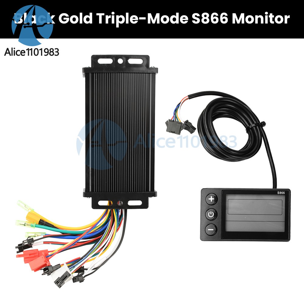 36V48V64V 30A Sine Wave Brushless Motor Controller 750-1500W Driver S866 LCD