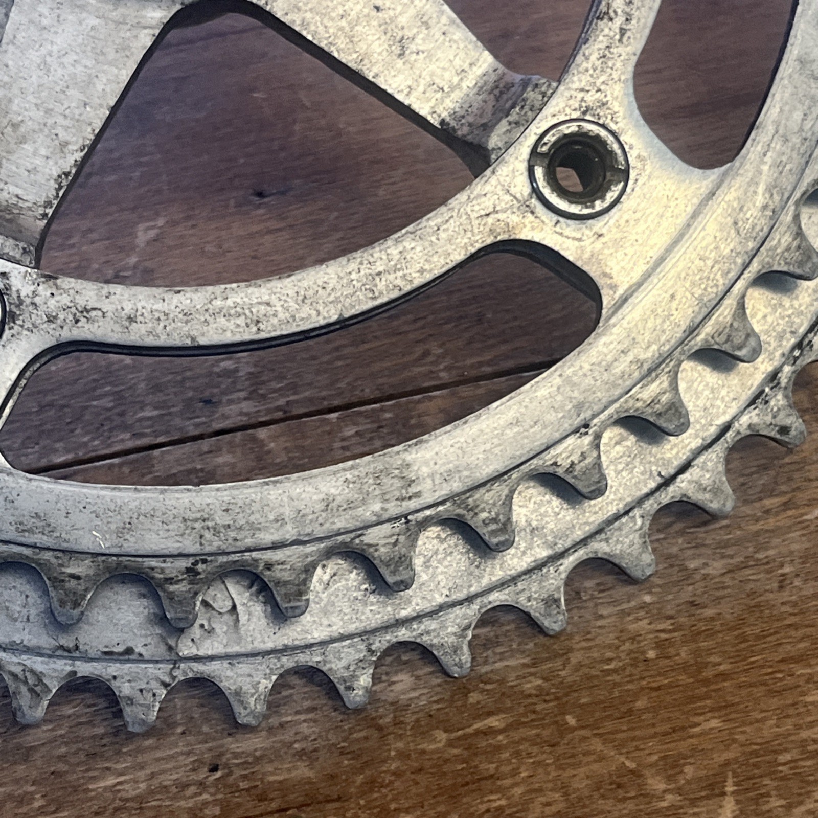 Vintage Nervar Star Drive Side Crank 52/46 T 128 BCD ~see Pics/condition~ France