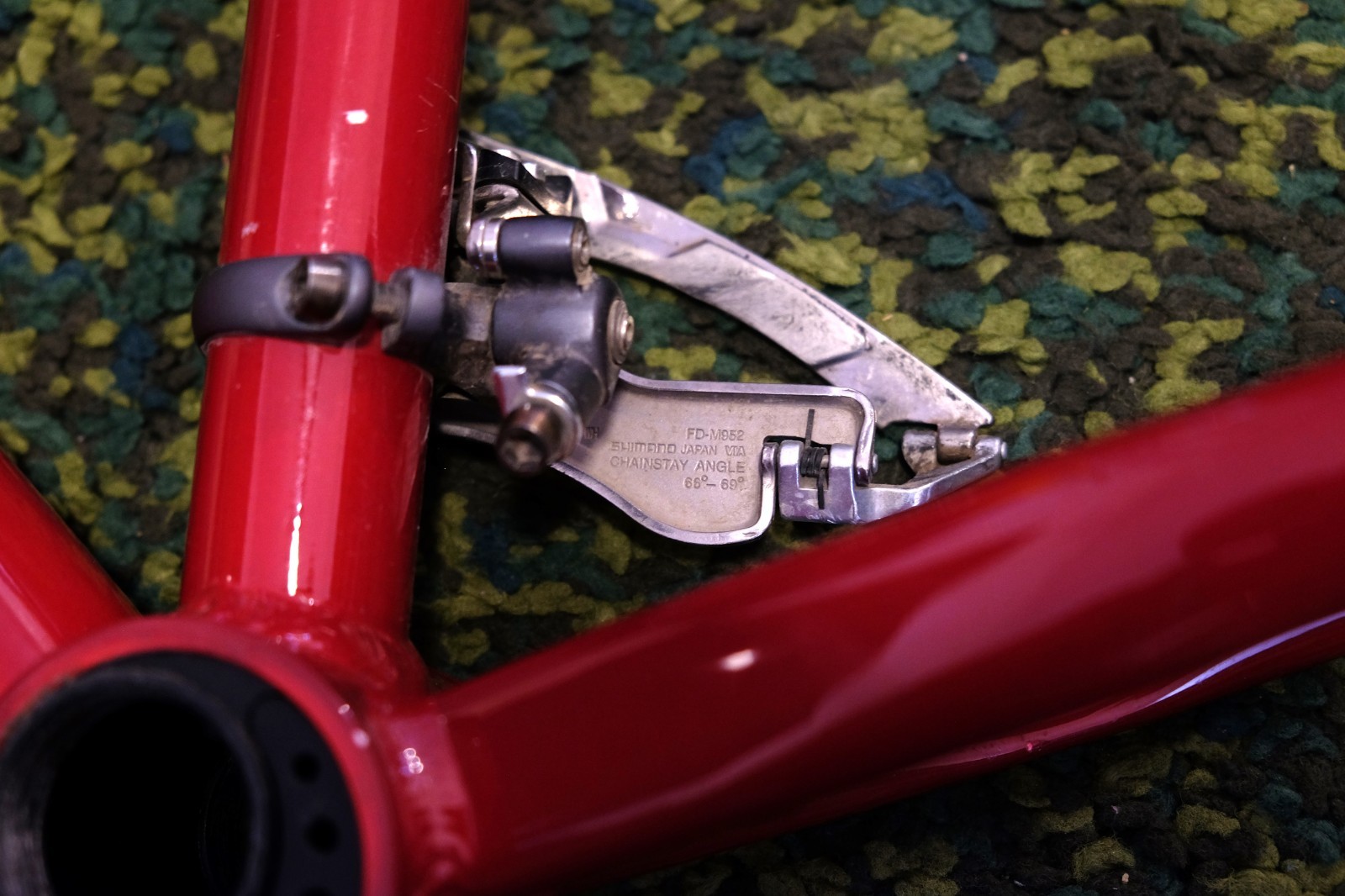 Carver 96’er 15″ Inch Bike Frame (Red) + Shimano XTR FD- M952 Front Derailleur