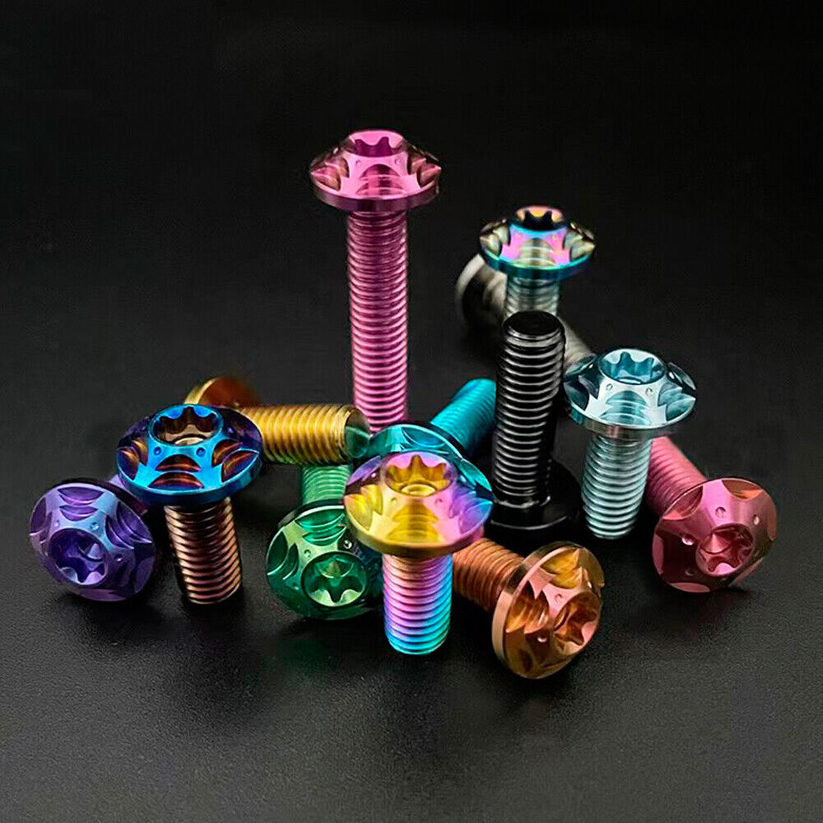 Milling flower head Titanium screw M8x15 20 25 30 35 40mm Disc brake Bolts
