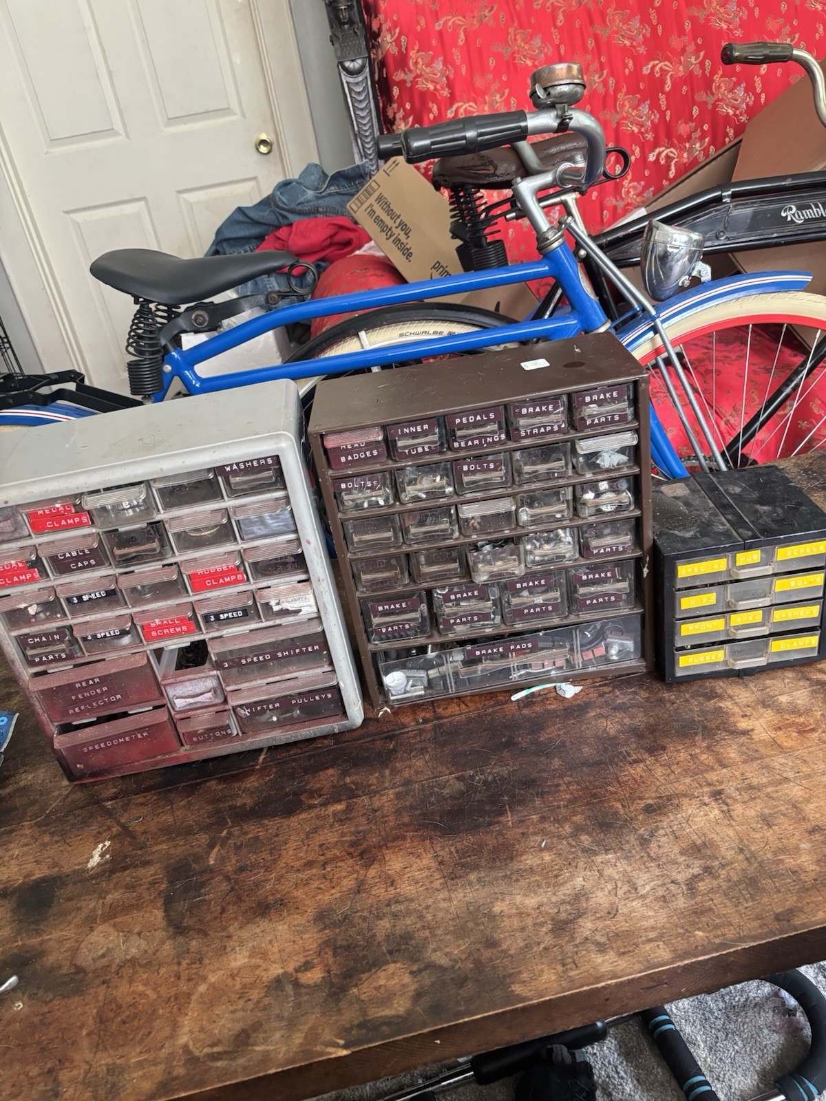 Vintage Bike Tinkerers Nut And Bolt Lot-Some Schwinn-Organizers Not Included