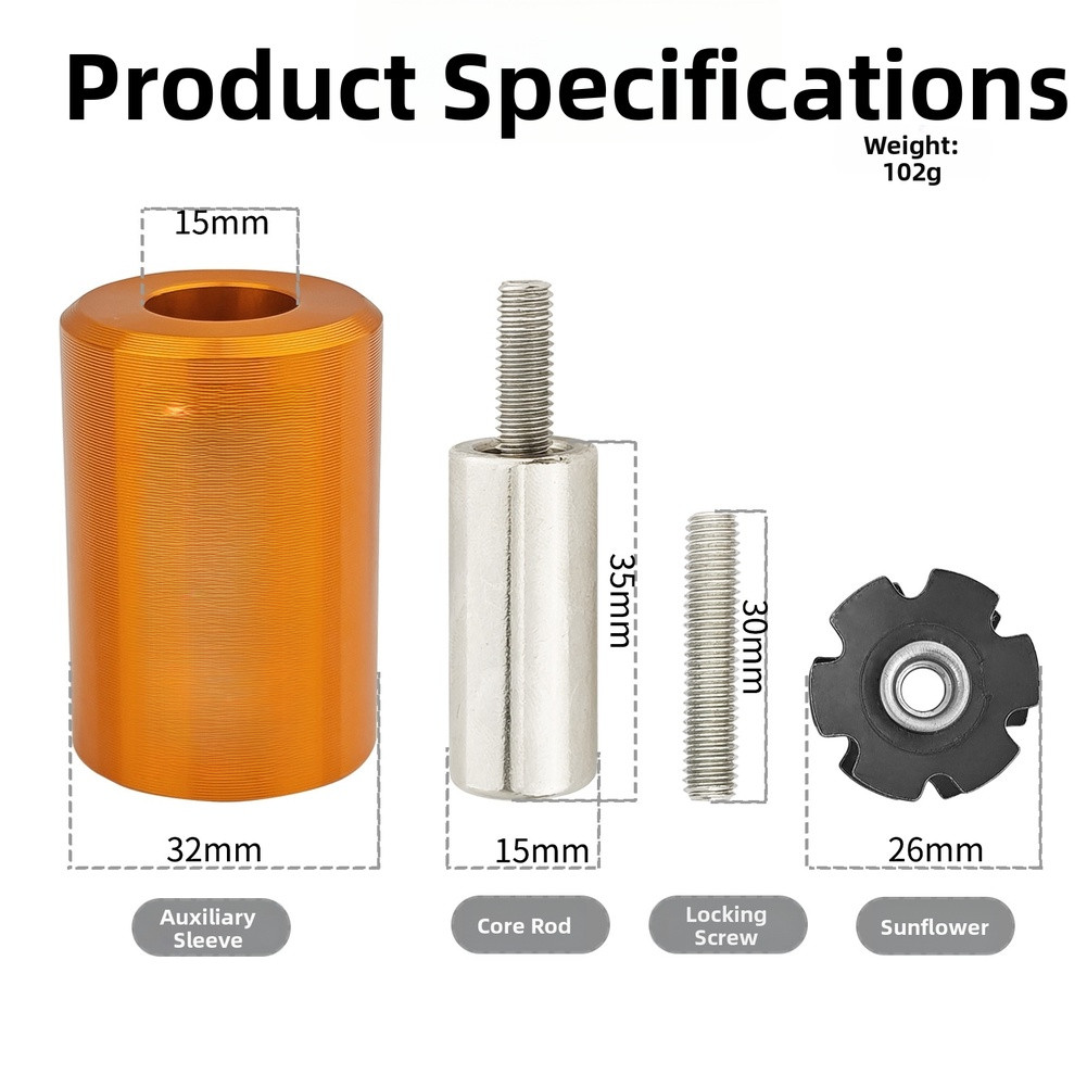 Aluminum Alloy Stainless Steel Fork Star Nut Sleeve 28.6mm OD CNC Precision Fit