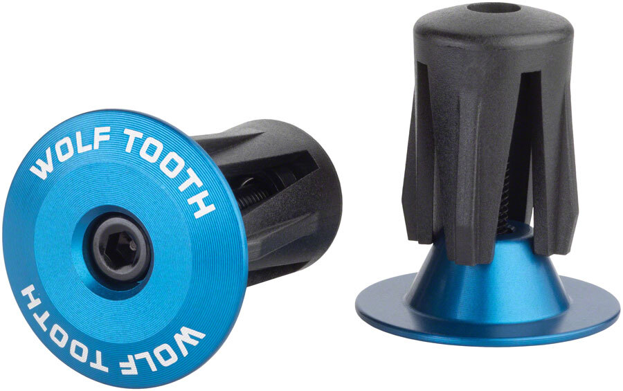 Wolf Tooth Alloy Bar End Plugs – Blue