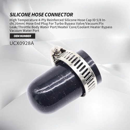 High Temperature 4-Ply Reinforced Silicone Hose Cap ID Hose End 5/8 Inch(16mm)